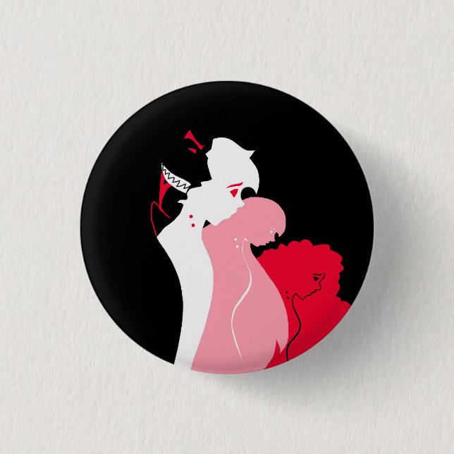 Dracula and His Victims 1 Inch Round Button (Front)