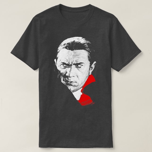 Dracula Bela Lugosi Distrustful Glance Retro Vampi T-Shirt (Design Front)