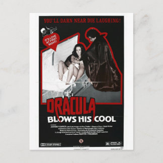 DRACULA BLOWS HIS COOL POSTCARD