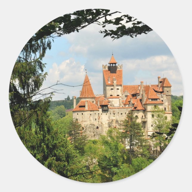 Dracula Castle in Transylvania, Romania Classic Round Sticker (Front)