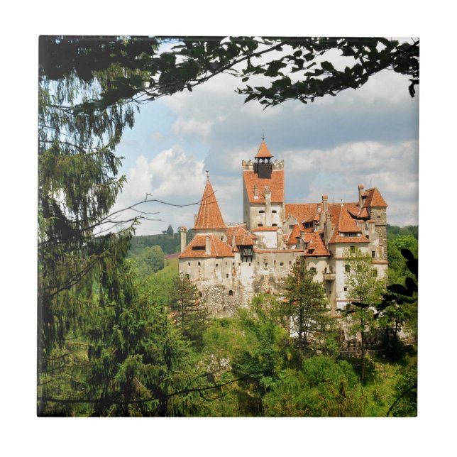 Dracula Castle in Transylvania, Romania Tile (Front)