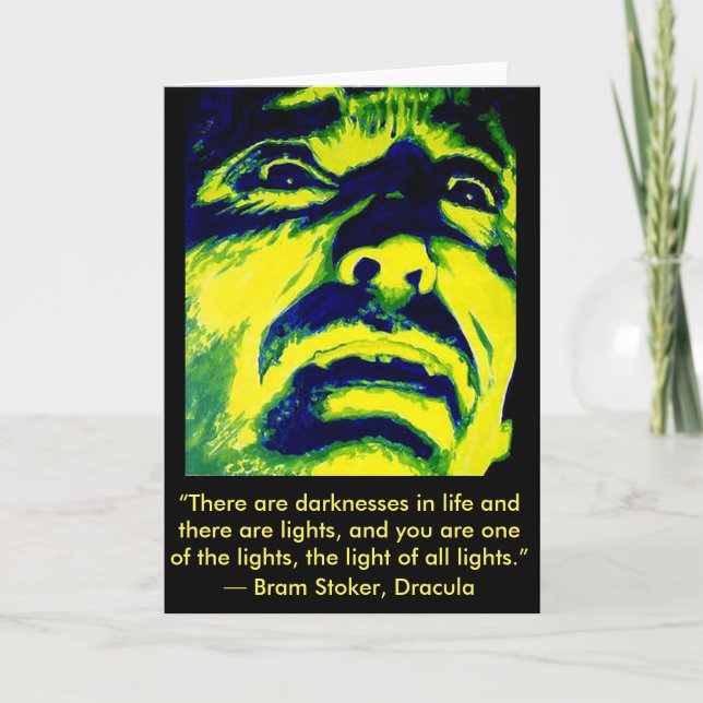 Dracula Christopher Lee Halloween Greeting Card (Front)