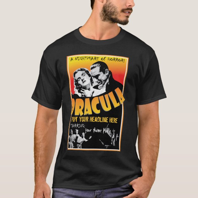 Dracula Classic Horror Film T-Shirt (Front)