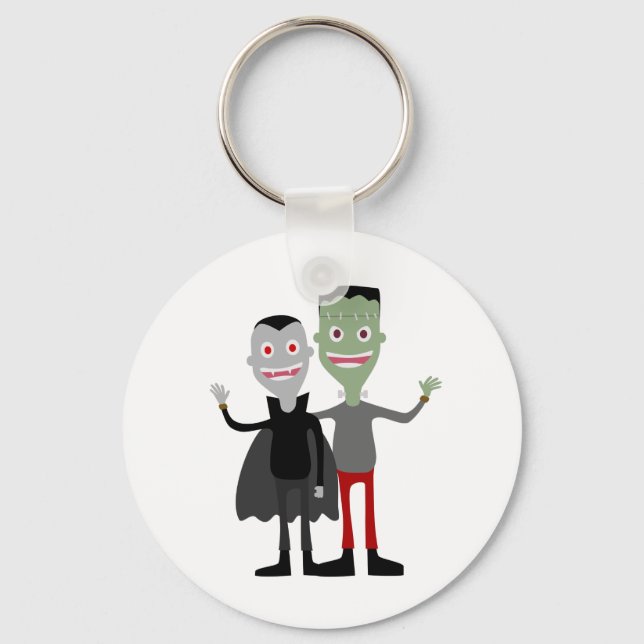 Dracula & Frankenstein Keychain (Front)