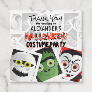 Dracula Frankenstein Mummy Halloween Monster Favour Tags