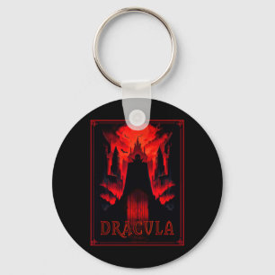 Dracula Gothic Horror Vampire Art -halloween Vampi Keychain