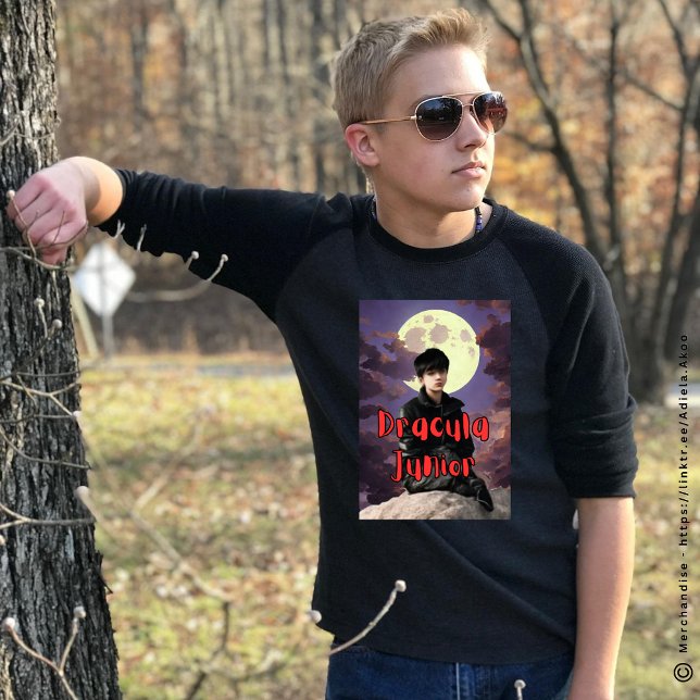 Dracula Junior - T-Shirts pour enfants (DJ T-shirt designed by Poet Adiela Akoo. Browse my store for more cool finds & great gift ideas now )