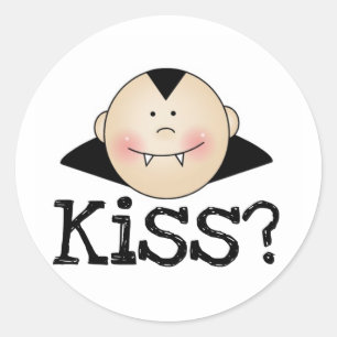 Dracula Kiss Classic Round Sticker