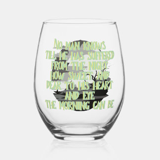 Dracula Novel Quote Stemless Wine Glass