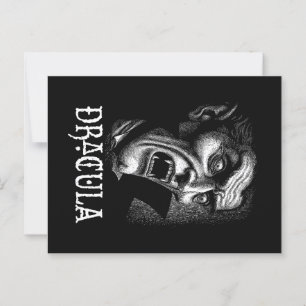 Dracula Portrait Black and White Postcard