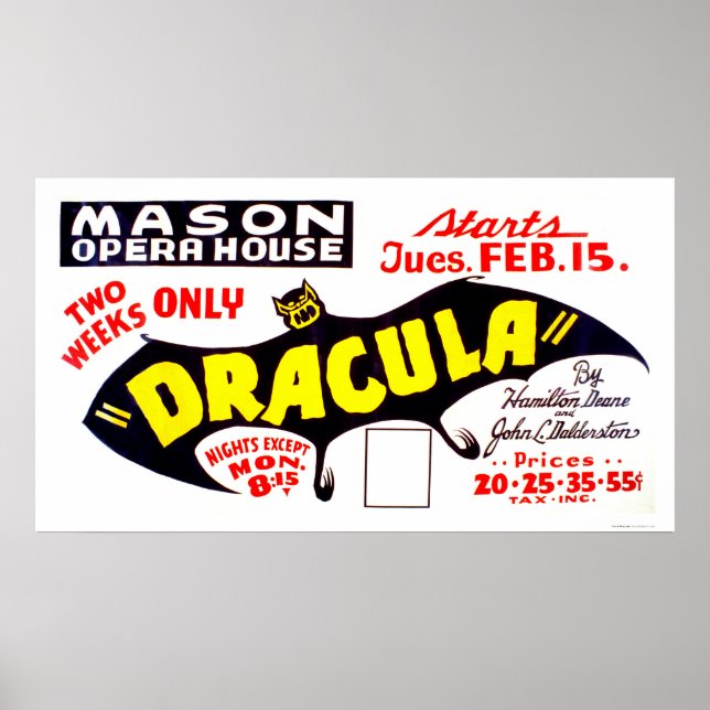 Dracula Presentation 1938 WPA Poster (Front)