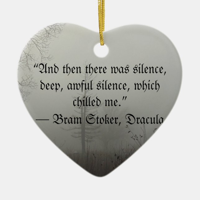 Dracula Quote Ceramic Ornament (Front)