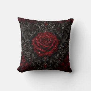 Dracula’s Night Female Vampire Halloween Party Throw Pillow