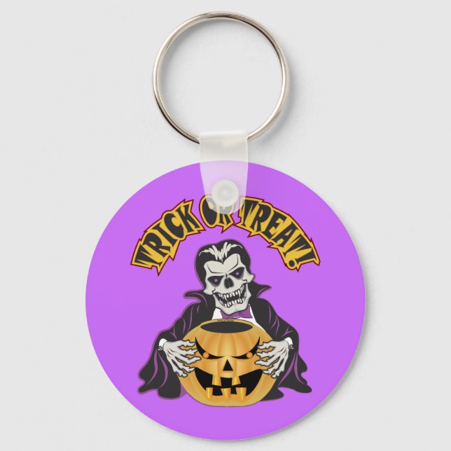 Dracula Skull Keychain (Front)