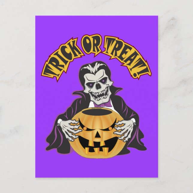 Dracula Skull Postcard (Front)