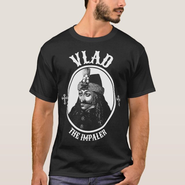Dracula Vlad The Impaler Undead Goth T-Shirt (Front)