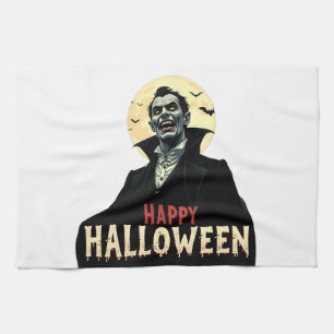 Dracula Wishes You a Spooky Night Kitchen Towel