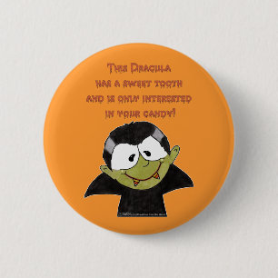 Dracula with Sweet Tooth 2 Inch Round Button