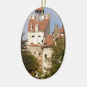 Dracula's Castle, Transylvania Ceramic Ornament (Left)