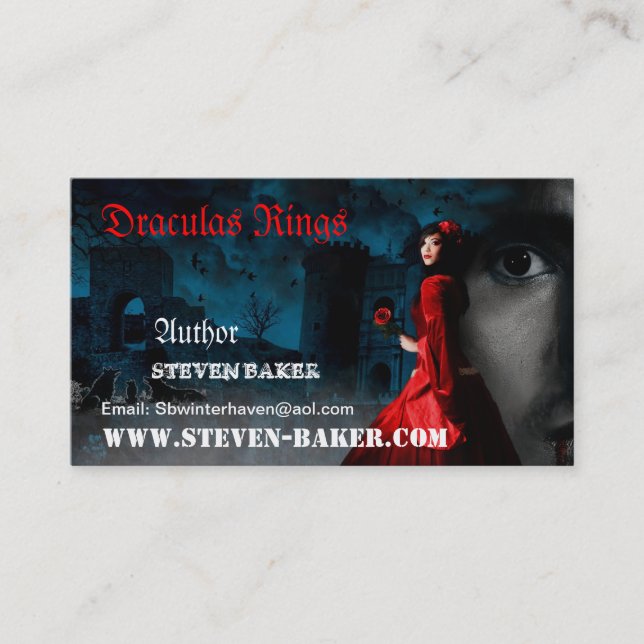 Draculas Rings Business Card (Front)