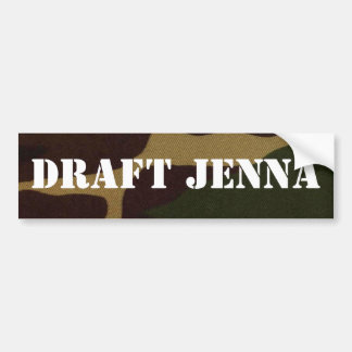 DRAFT JENNA BUMPER STICKER