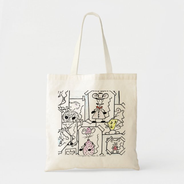 DRAFTS MOUSE PASTEL TOTE BAG (Front)