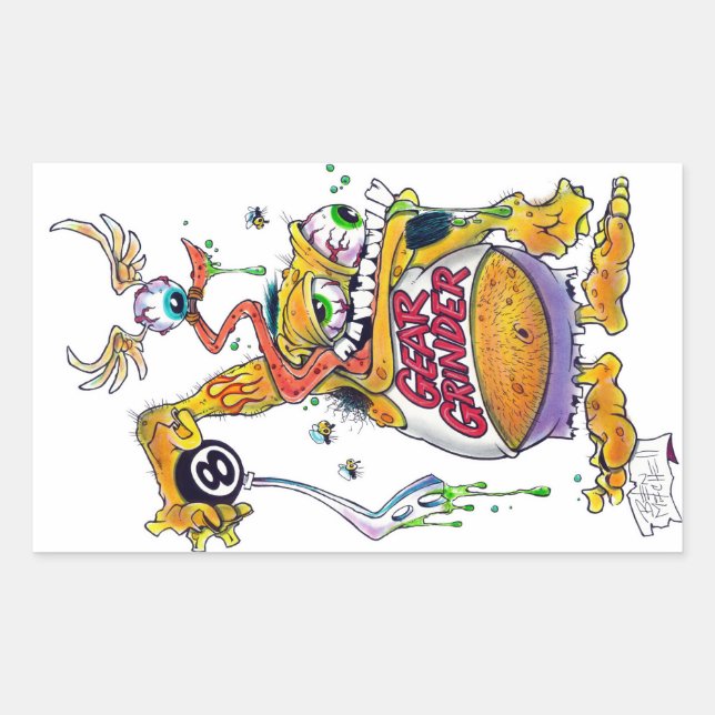 Drag Daddy presents Gear Grinder 9000 Sticker (Front)