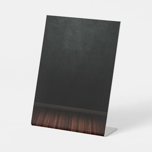 Drag & Drop Custom Image Here Pedestal Sign (Front)