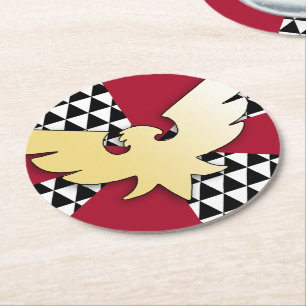 Drag Pride Flag Round Paper Coaster