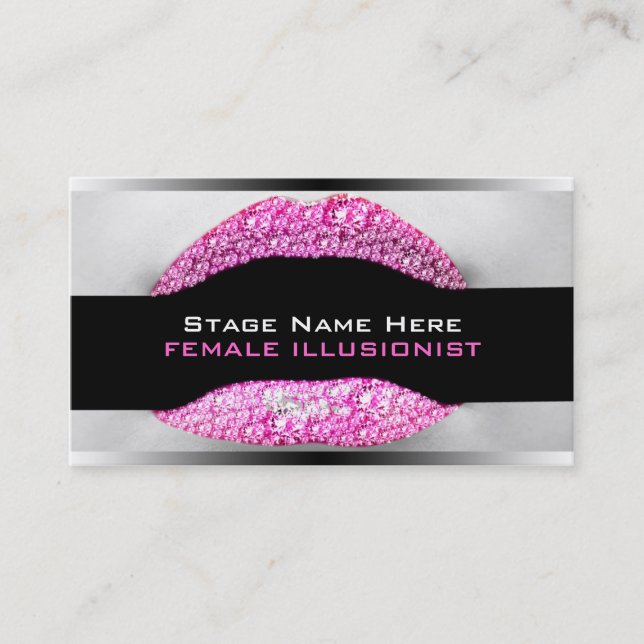 Drag Queen Hot rose Diamond Carte de visite (Devant)