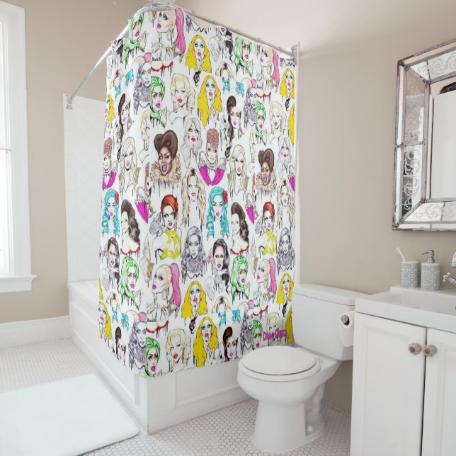 Drag Queens Shower Curtain (In Situ)