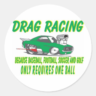 drag racing 1 classic round sticker