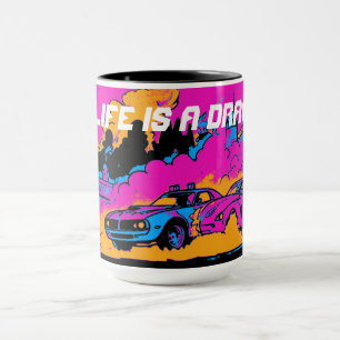 Drag-Racing Burn-Out - Drag-racing Cars Mug