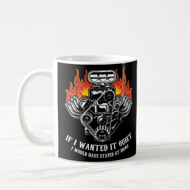 Drag Racing  Car Engine Mechanics Motor Racing  Coffee Mug (Left)