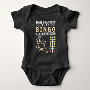 Drag Racing Grandpa Mechanic Dragster Grandfather Baby Bodysuit