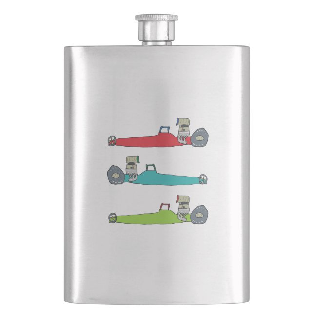 Drag Racing Hip Flask (Front)