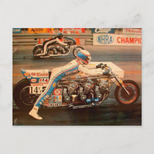 DRAG RACING. POSTCARD