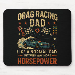 Drag Racing Race Car Dad Vintage Retro Drag Racing Mouse Pad