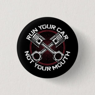 Drag Racing Race Car Vintage Run Your Car Not Your 1 Inch Round Button