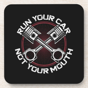 Drag Racing Race Car Vintage Run Your Car Not Your Coaster