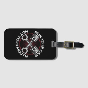 Drag Racing Race Car Vintage Run Your Car Not Your Luggage Tag