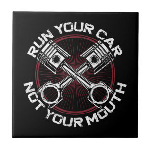Drag Racing Race Car Vintage Run Your Car Not Your Tile