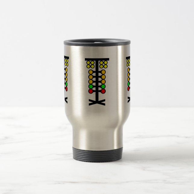 Drag Racing Staging Light Coffee Travel Mug (Center)