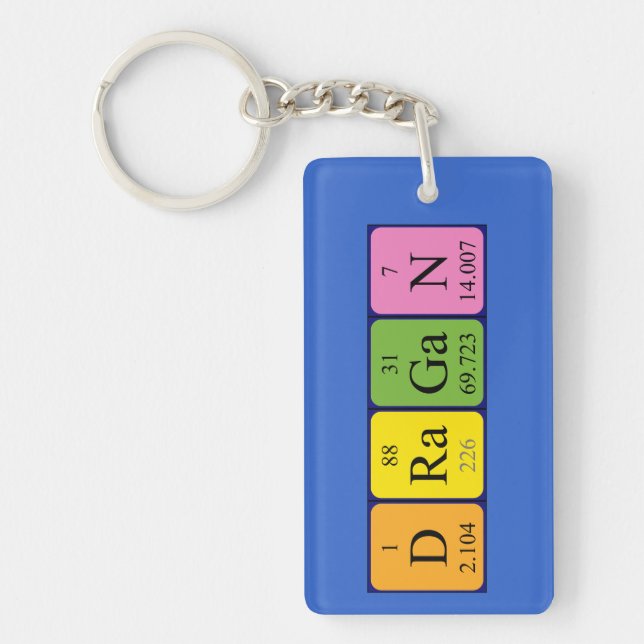Dragan periodic table name keyring (Front)
