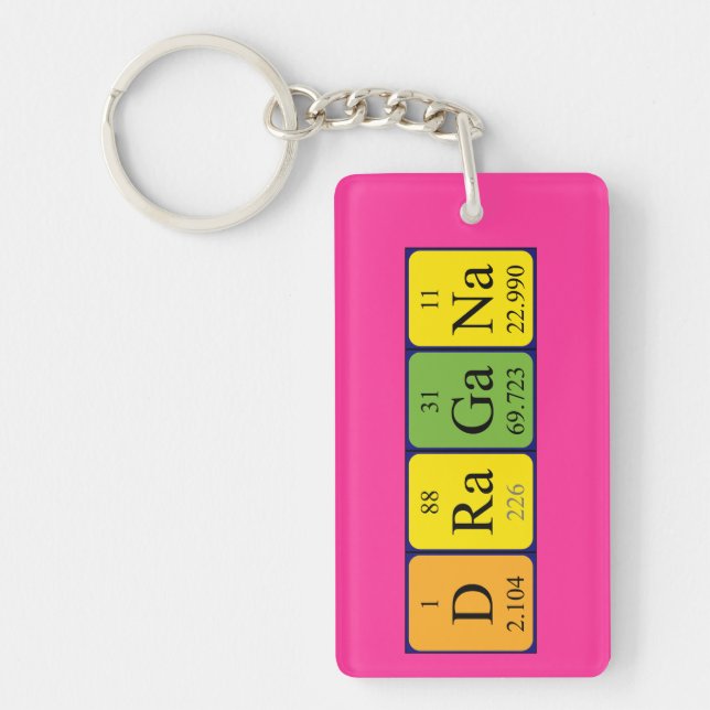 Dragana periodic table name keyring (Front)