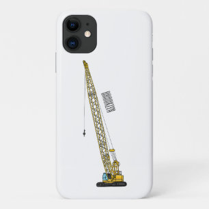 Dragline excavator cartoon illustration iPhone 11 case