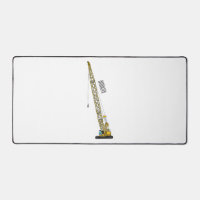 Dragline excavator cartoon illustration