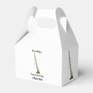 Dragline excavator cartoon illustration favor box