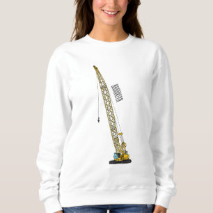 Dragline excavator cartoon illustration sweatshirt