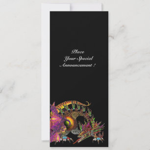 DRAGO / FANTASY DRAGON IN GOLD PINK PURPLE BLACK ANNOUNCEMENT